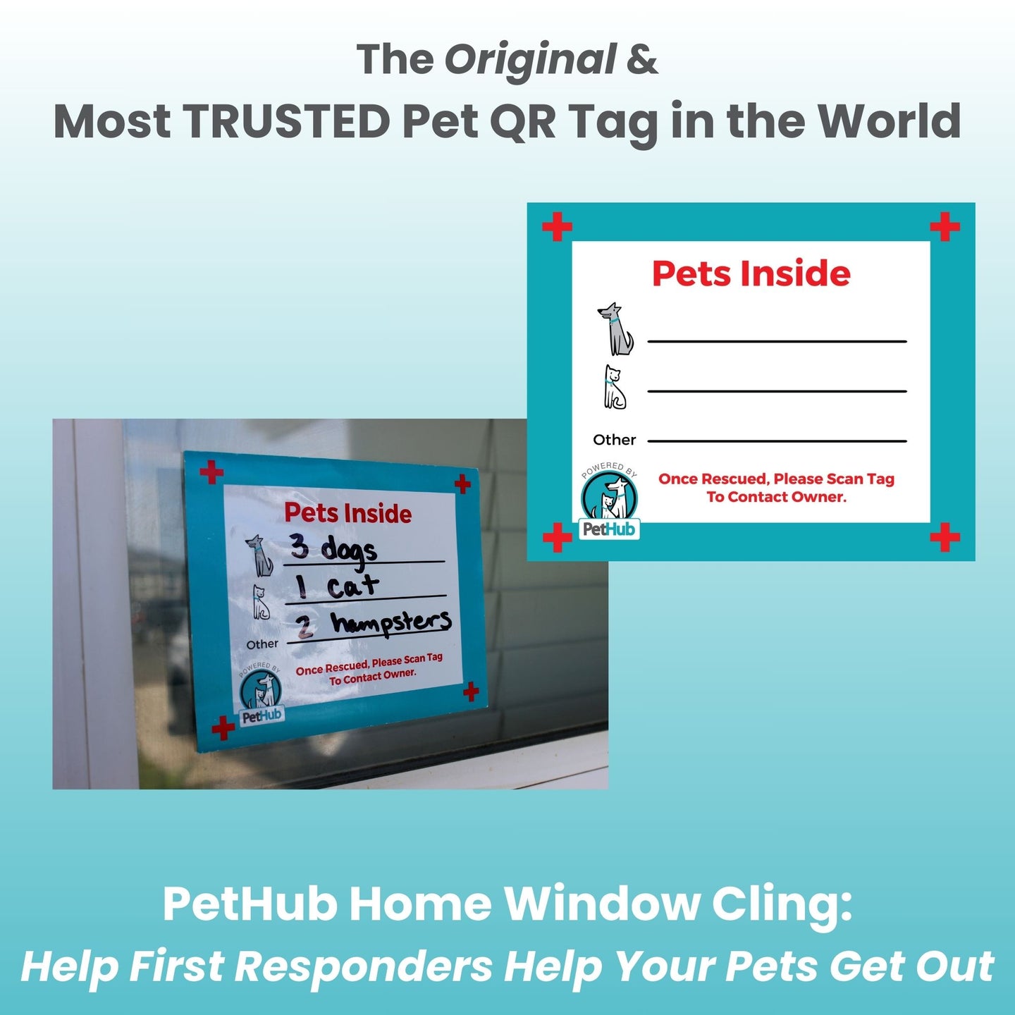 Home Window "Pets Inside" Alert Decal