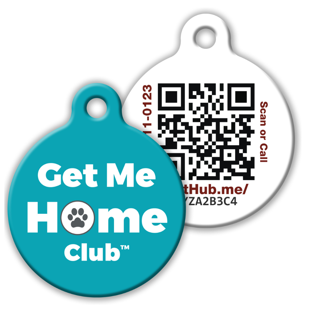 QR ID Pet Tag Blue Get Me Home Club PetHub