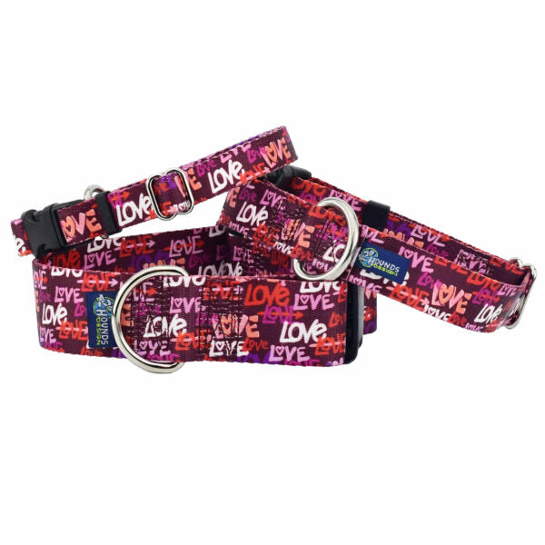 Love Graffiti Red Buckle Martingale Dog Collar – EarthStyle