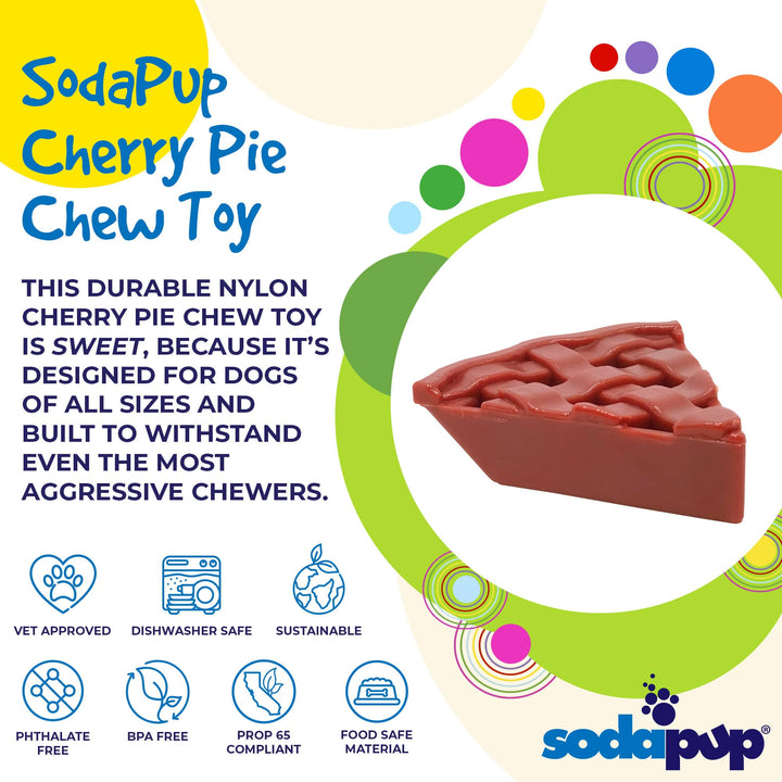 Cherry Pie Ultra Durable Nylon Dog Chew Toy and Treat Holder