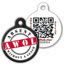 QR ID Pet Tag - Absent Without a Leash (AWOL)
