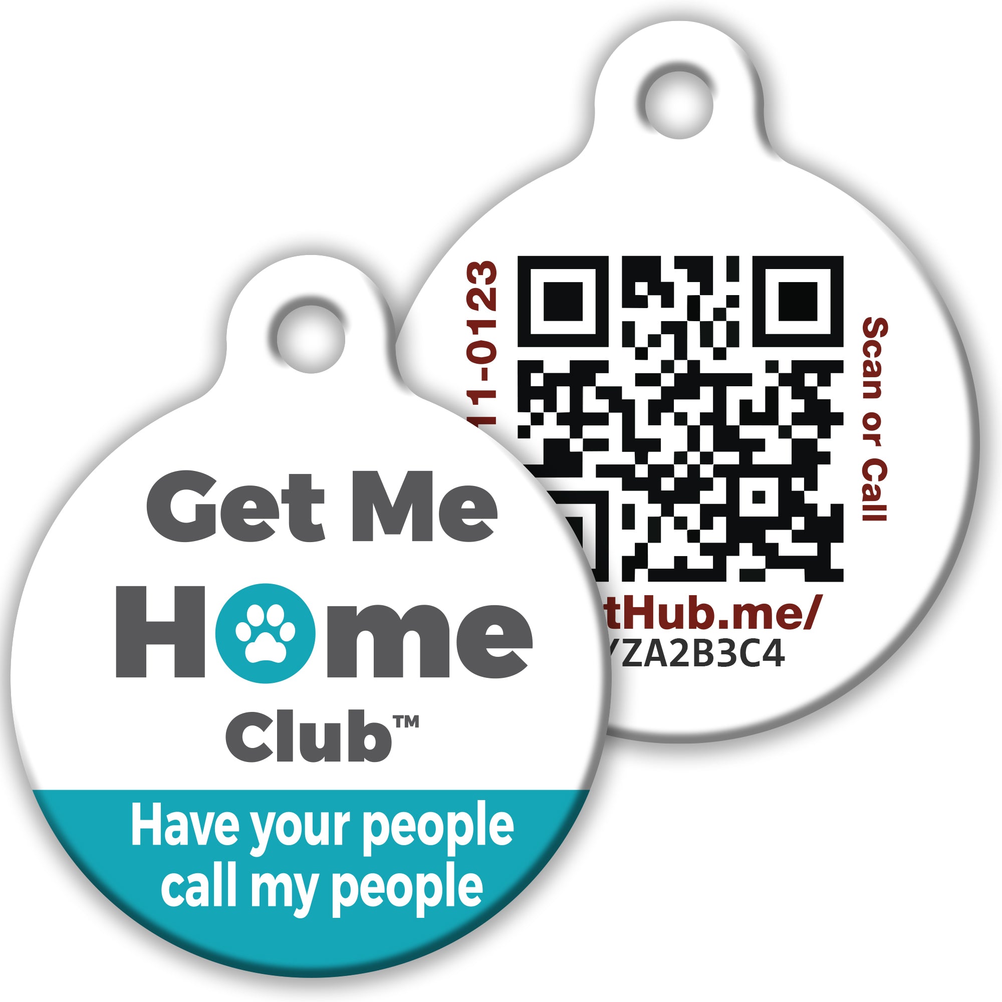 QR ID Pet Tag Original Get Me Home Club Large 32mm