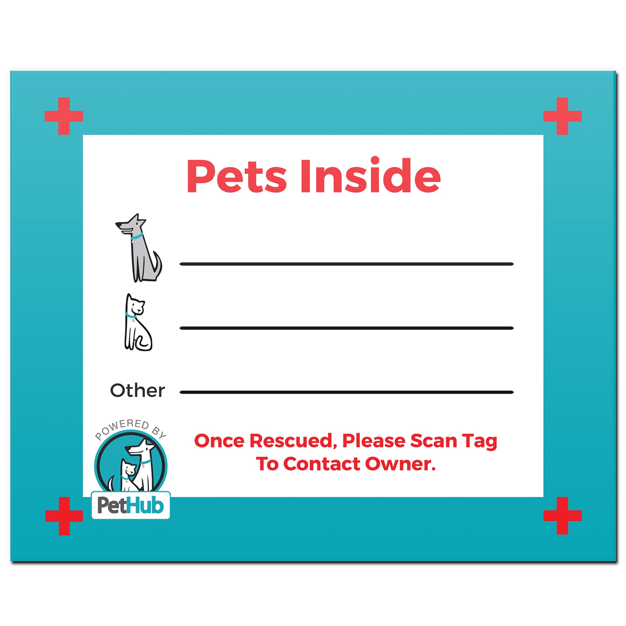 Home Window "Pets Inside" Alert Decal