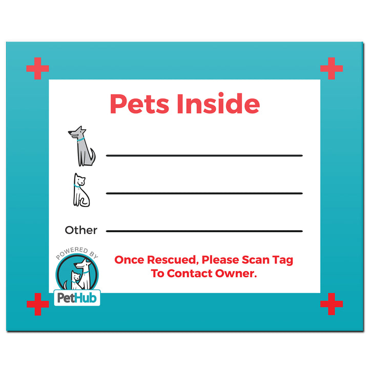 Home Window "Pets Inside" Alert Decal