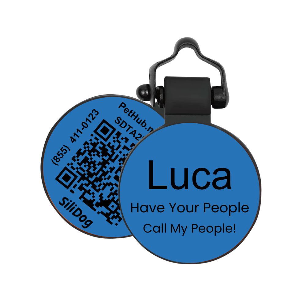 PetHub Silicone Silent Glow-in-the-Dark Blue MiniTag