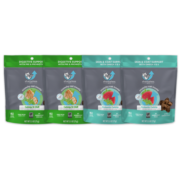 Catnip Crunchy Cat Treats Variety Pack - 4 Pack