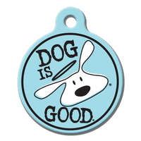 QR ID Pet Tag - Dog is Good: Bolo Logo (Large)