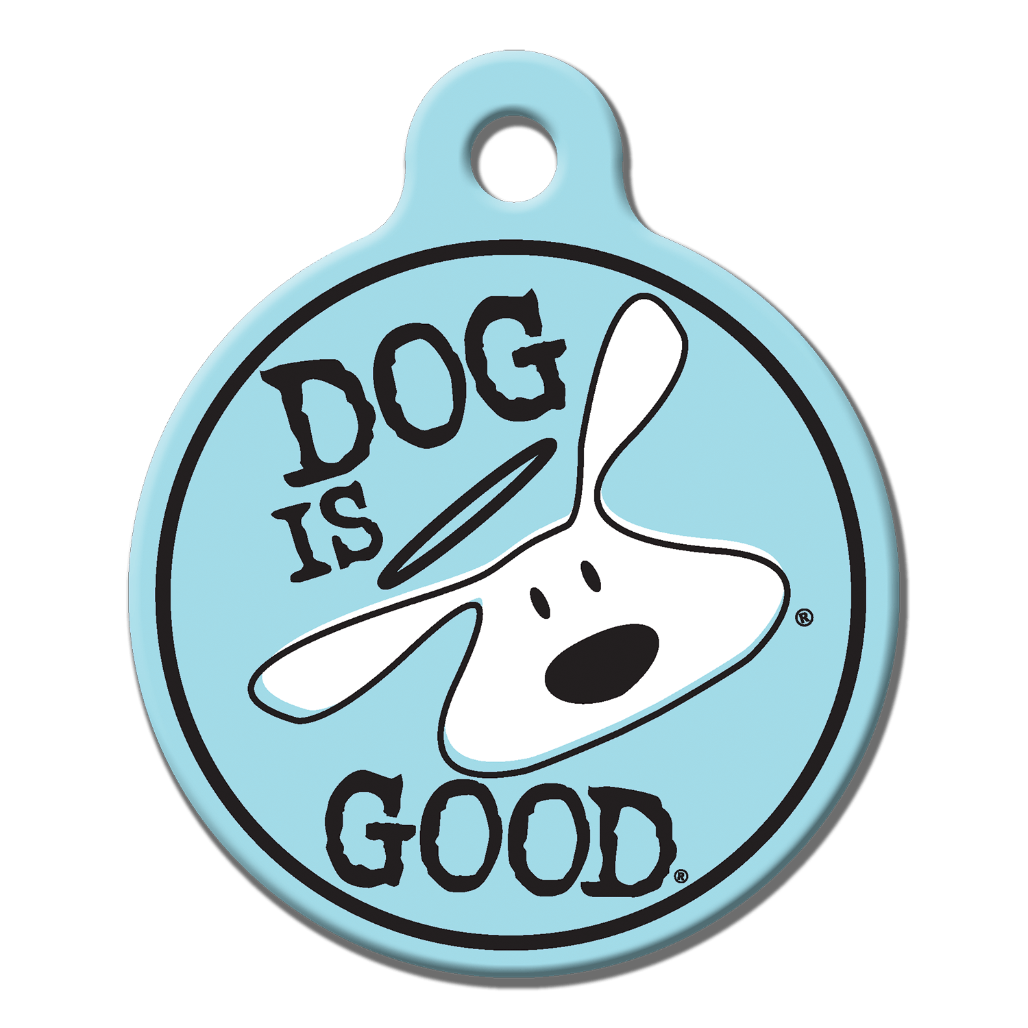 QR ID Pet Tag - Dog is Good: Bolo Logo (Large)