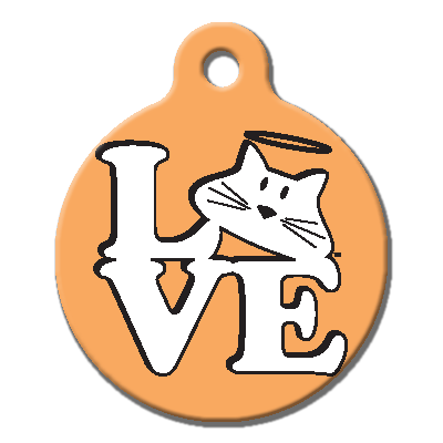 QR ID Pet Tag - Dog/Cat Is Good: Love Chino