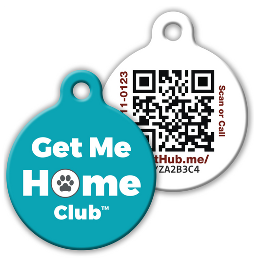 QR ID Pet Tag - Blue Get Me Home Club