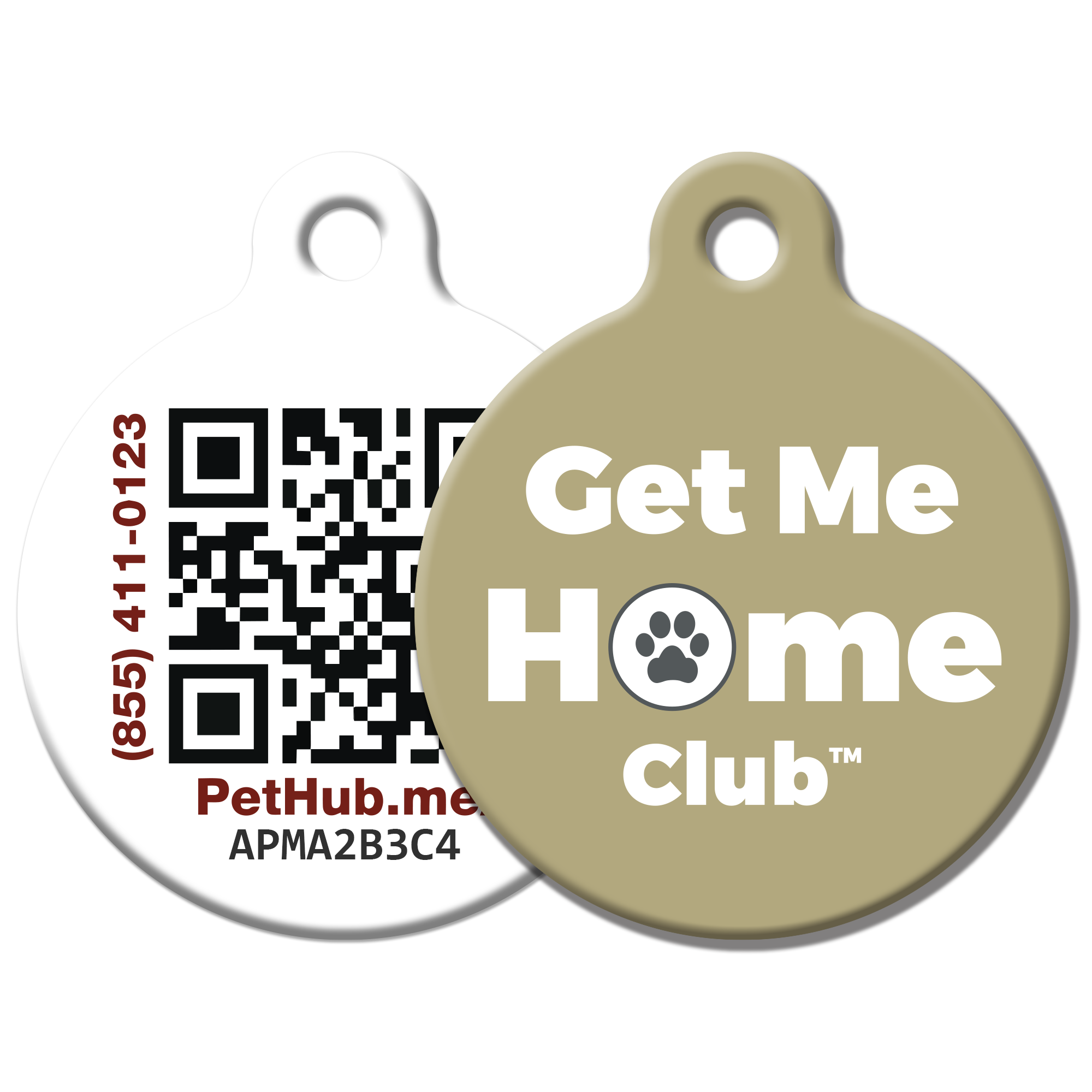 Get Me Home Club™ QR Tag – Stylish, Smart Pet ID