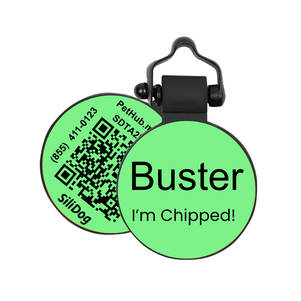 PetHub Silicone Silent Glow-in-the-Dark Green MiniTag