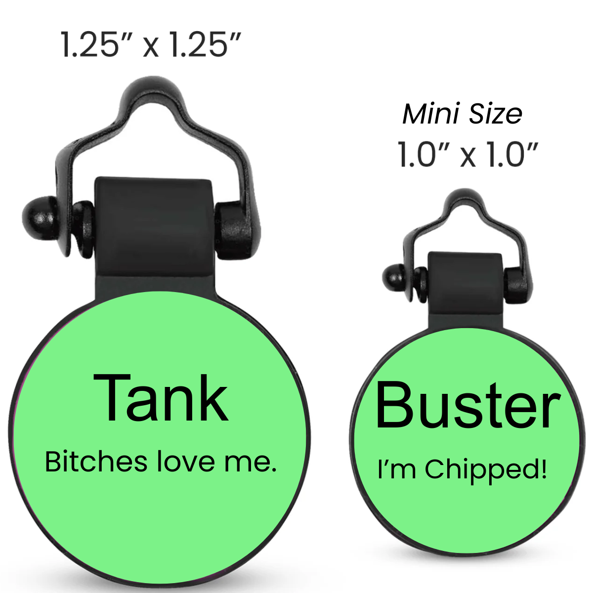 PetHub Silicone Silent Glow-in-the-Dark Green MiniTag