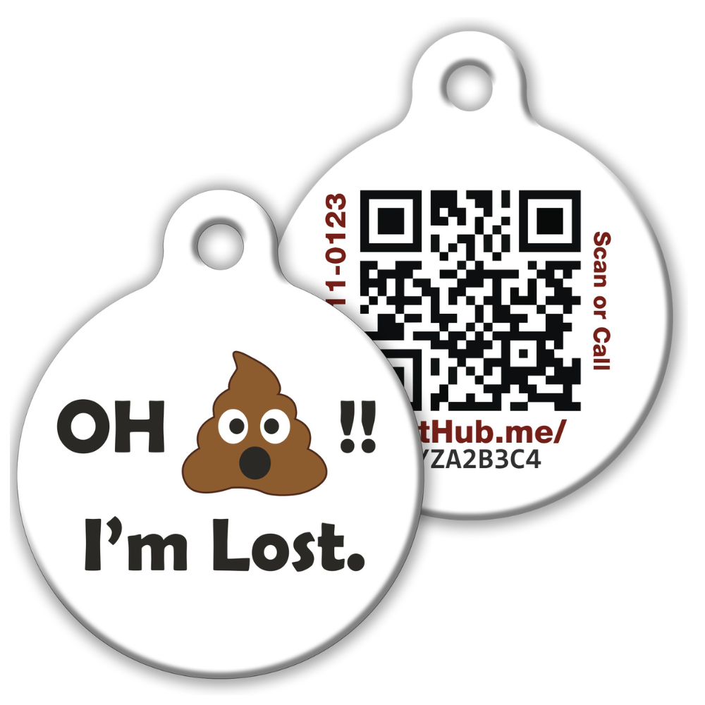 QR ID Pet Tag - Oh !!!! I'm Lost