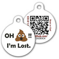 QR ID Pet Tag - Oh !!!! I'm Lost