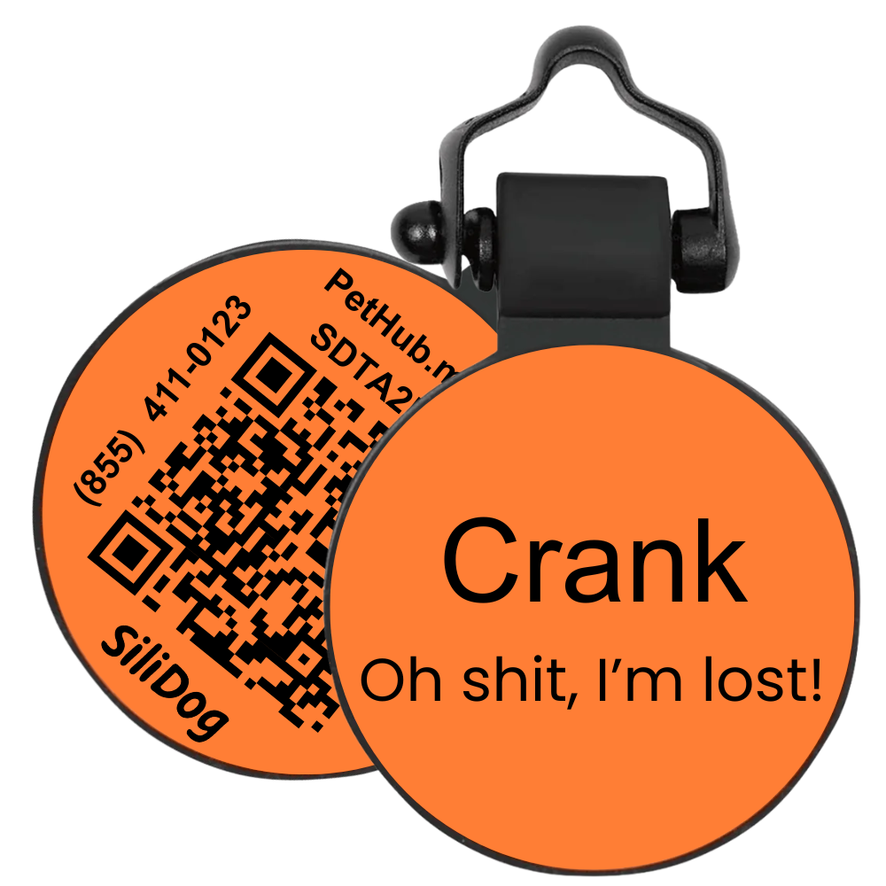 PetHub Silicone Silent Glow-in-the-Dark Orange Tag