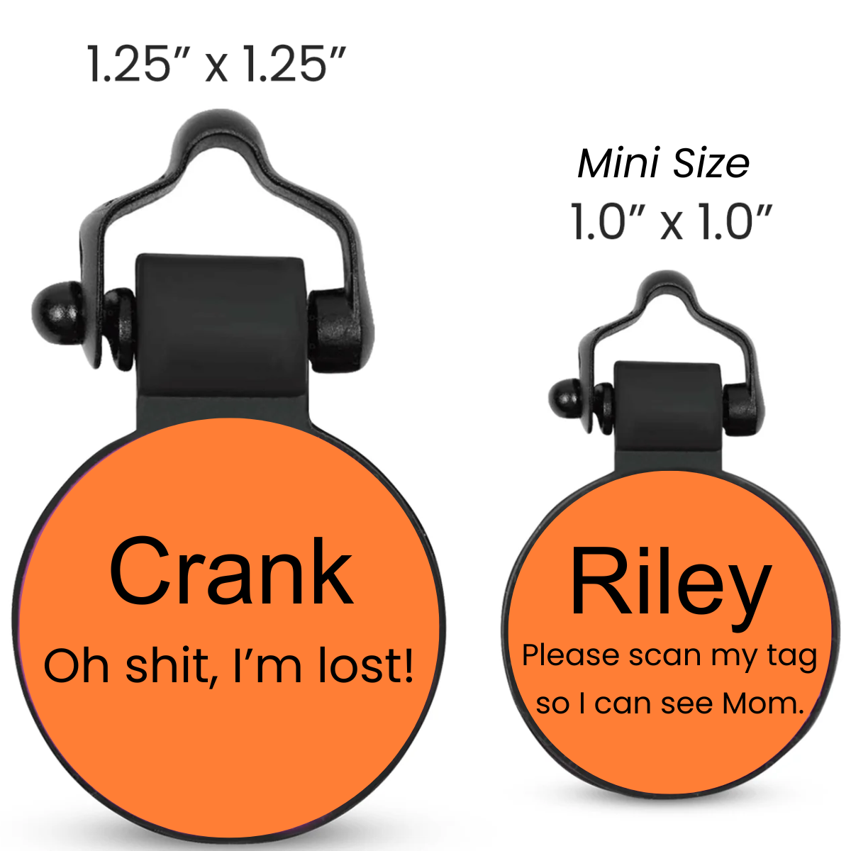 PetHub Silicone Silent Glow-in-the-Dark Orange Tag