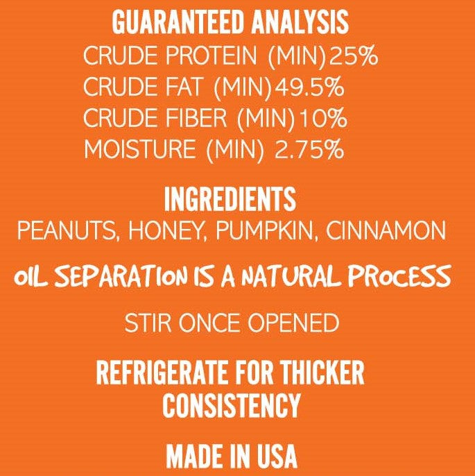 Dogtastic Gourmet Peanut Butter for Dogs - Pumpkin & Honey Flavor