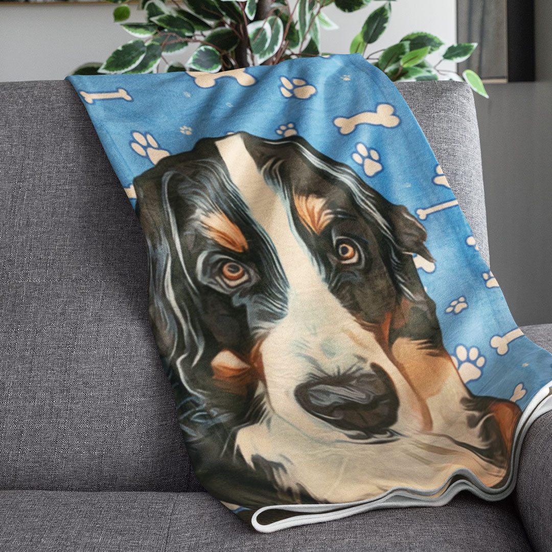 Pet portrait blanket sale