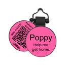 PetHub Silicone Silent Glow-in-the-Dark Pink MiniTag