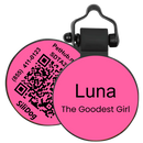 PetHub Silicone Silent Glow-in-the-Dark Pink Tag