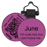 PetHub Silicone Silent Glow-in-the-Dark Purple Tag