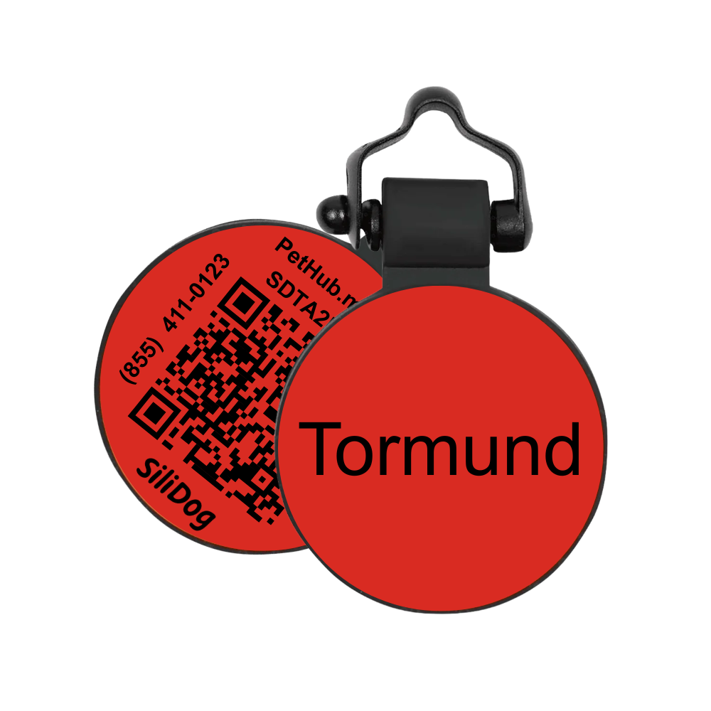 PetHub Silicone Silent Glow-in-the-Dark Red MiniTag