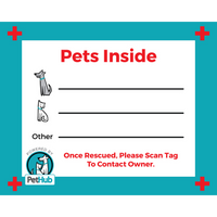 PetHub Pet Safety Home Decal – Emergency Pets Inside Alert