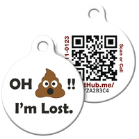 PetHub QR Pet ID Tag – Oh Crap I’m Lost