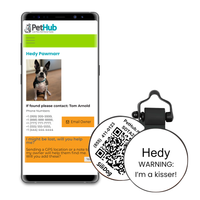 PetHub Silicone Silent Glow-in-the-Dark White Tag