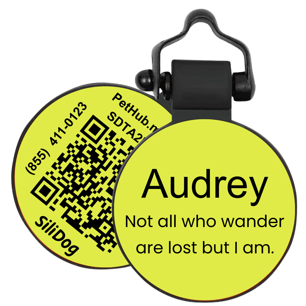 PetHub Silicone Silent Glow-in-the-Dark Yellow Tag
