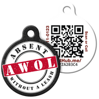 PetHub QR Pet ID Tag – Absent Without a Leash (AWOL)