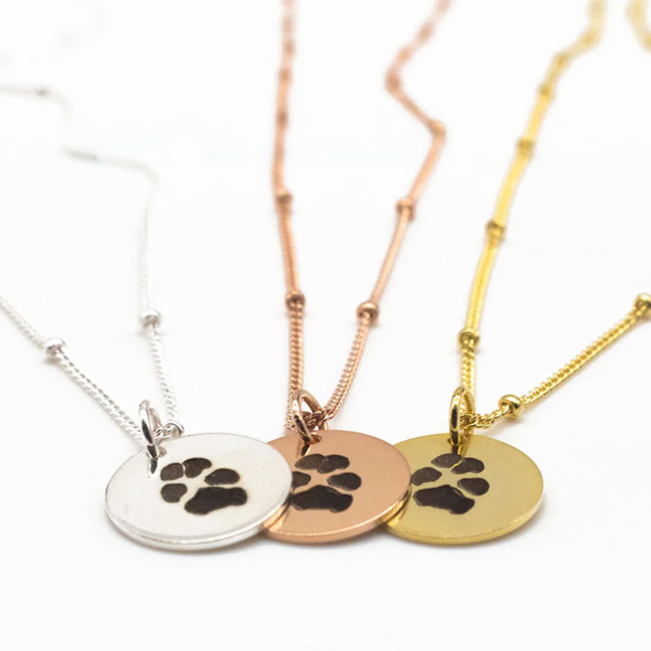 Paw Print Pendant Necklace