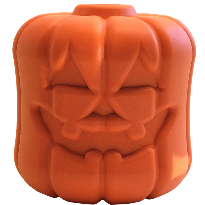 Jack O' Lantern Durable Rubber Chew Toy & Treat Dispenser