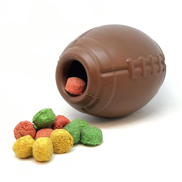 Football Durable Rubber Chew Toy and Treat Dispenser