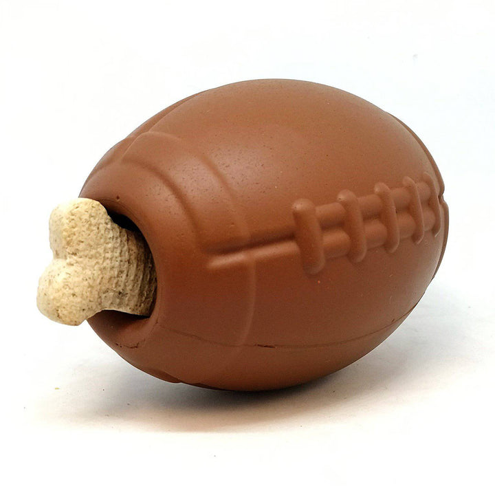 Football Durable Rubber Chew Toy and Treat Dispenser