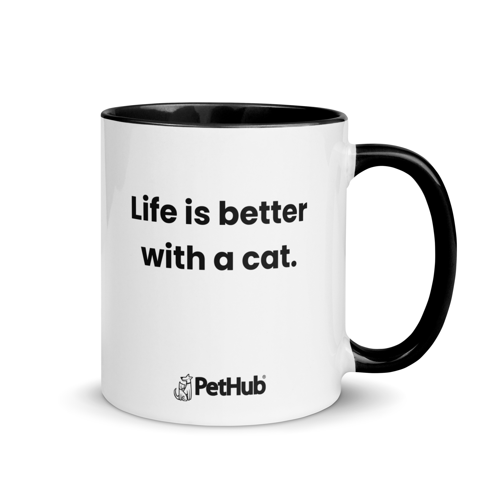 Life is better with a cat. - Mug