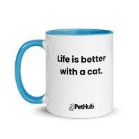 Life is better with a cat. - Mug