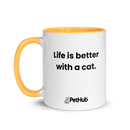 Life is better with a cat. - Mug