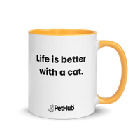 Life is better with a cat. - Mug