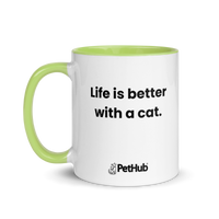 Life is better with a cat. - Mug