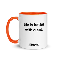 Life is better with a cat. - Mug