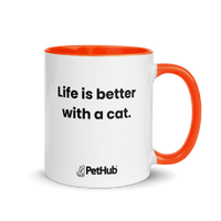 Life is better with a cat. - Mug
